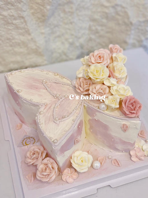 韩式裱花 #蝴蝶蛋糕  #花若盛开蝴蝶自来 #愿你我福蝶将至福气自来 忌廉蛋糕（此款仅限自提） 商品图1