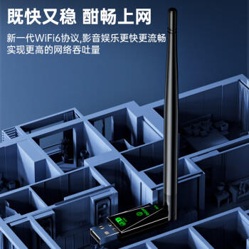 毕亚兹 AX900 WiFi6免驱动USB无线网卡双频5G蓝牙5.3二合一台式机笔记本WiFi接收器支持Win10/11 商品图2