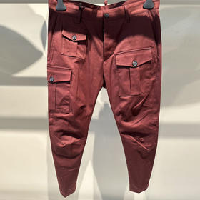 DSQUARED2 男士混纺棉质休闲裤 酒红色 S74KB0909 S39021 259