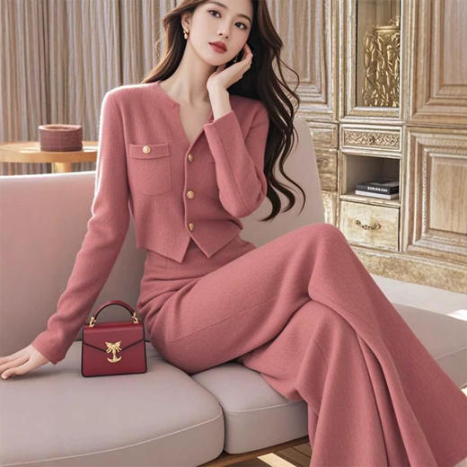 小香风针织开衫两件套装女装2025新款早春装韩系减龄穿搭配一整套 商品图3