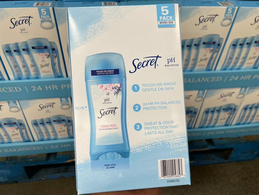 ❤🆕最新包装🏃🏻‍♀️美国直邮特价248元/5瓶装🉐🉐包税包邮到手🉐️Secret秘密强力止汗膏祛除异味清爽香体膏 73g*5瓶装！ 商品图2