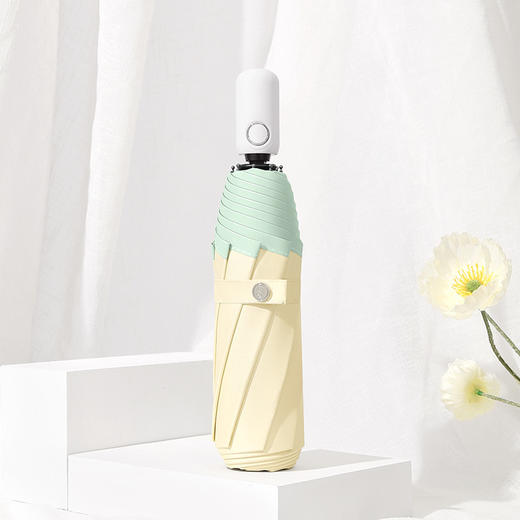 【全自动彩胶雨伞】冰淇凌配色 内外双色 晴雨两用 遮阳便携 防紫外线女折叠伞  商品图14