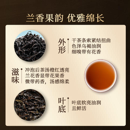 正山堂岩语 铁罗汉礼盒装铁骨铮铮 特级武夷山岩茶正宗四大名丛茶叶送礼51g 商品图5