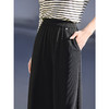 【专属特价】熙世界针织阔腿裤女2025春秋新款高腰显瘦休闲糯米裤窄版直筒长裤 商品缩略图3