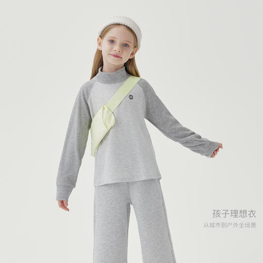 马克珍妮男女童半高领撞色插肩长袖打底衫儿童T恤秋冬新款241118 商品图2