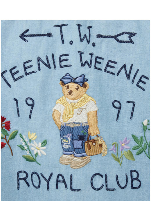Teenie Weenie小熊卡通字母衬衫女夏季女衬衣TTYP252301W 商品图4