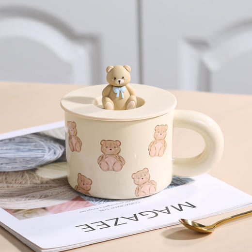 【ins风陶瓷马克杯】小熊陶瓷面包可爱奶fufu杯子牛奶杯宿舍用喝水水杯马克杯高颜值。ry 商品图7