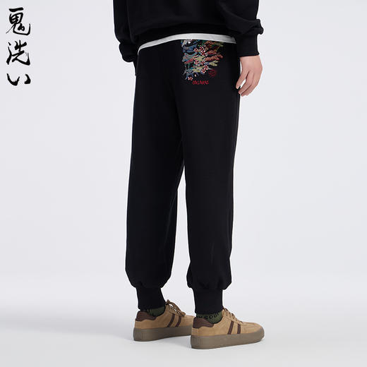 ONIARAI/鬼洗25春夏新品经典日系刺绣宽松束脚针织裤男式 B540172 商品图2