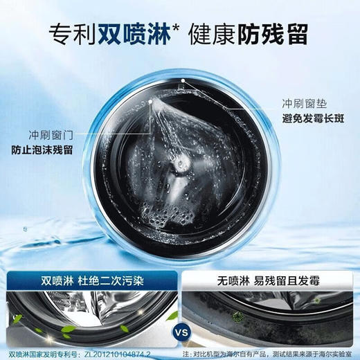 Leader海尔13公斤滚筒洗衣机全自动 大容量家用智能投放 525mm大筒径超薄双喷淋高温洗130BD299S以旧换新 13KG大容量丨智能投放丨525mm大桶径 商品图4