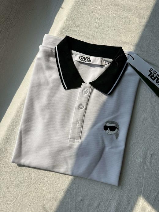 贝壳三 珠地棉撞色翻领卡通头像刺绣休闲纽扣短袖POLO衫C022608 商品图2