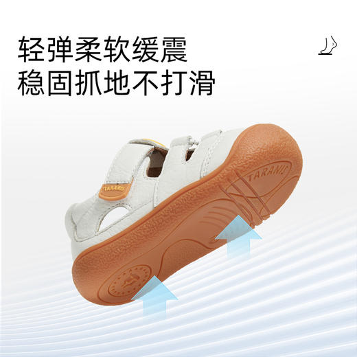 泰兰尼斯夏季新款步前鞋男宝宝真皮透气凉鞋女童学步软底机能鞋 T07B5B6273 商品图3