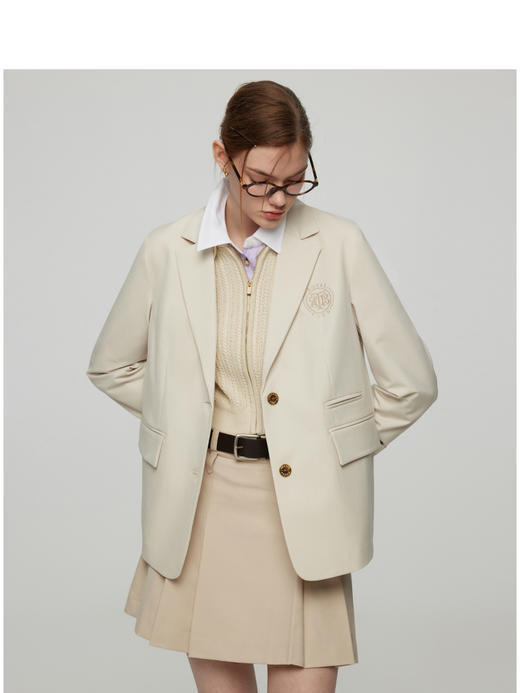 Teenie Weenie小熊字母西装外套女夏季女西服TTJK252302W 商品图3