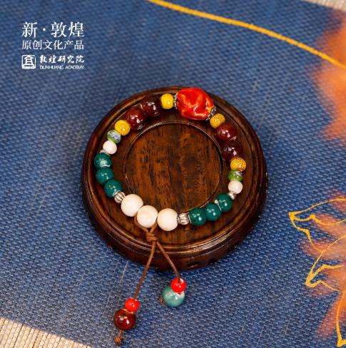 售完不补｜敦煌研究院【西域陶瓷风手串】 博物馆文创盘玩收藏手持文玩手串 商品图0