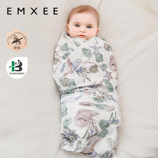 【宝宝安睡】嫚熙小凉风艾深睡包单初生婴儿包被新生婴儿包巾产房用品春夏抱被 商品图1