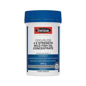 【保税仓】Swisse四倍浓缩深海鱼油胶囊60粒1800mg