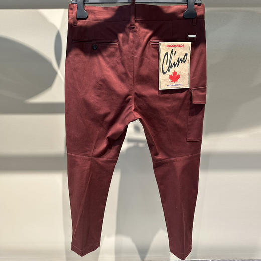 DSQUARED2 男士混纺棉质休闲裤 酒红色 S74KB0909 S39021 259 商品图1