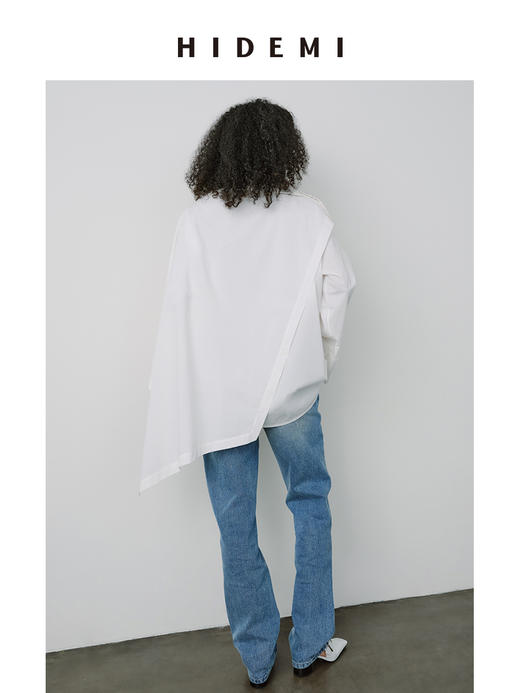 HIDEMI都市单宁系列多重水洗猫须牛仔蓝不规则破洞手作做旧牛仔裤 商品图12