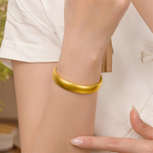 典粹轮胎镯 足金手镯黄金镯子大金镯女士礼物【按克计价黄金1】GW311006 商品图2