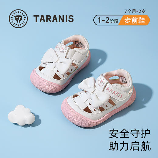 泰兰尼斯夏季步前鞋女宝宝透气婴儿鞋防掉鞋宝宝包头新生防滑凉鞋  T07B5B5690 商品图0