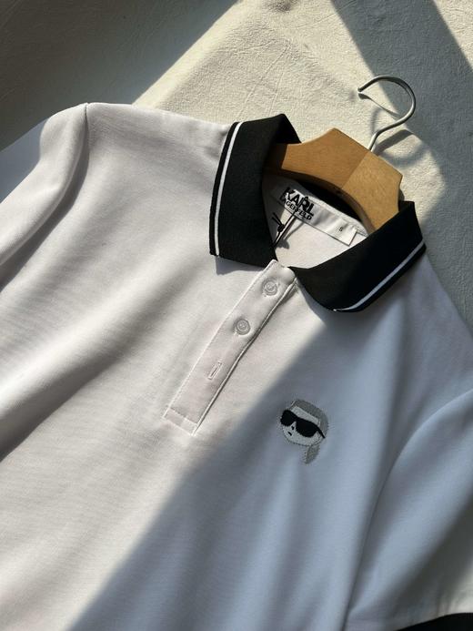 贝壳三 珠地棉撞色翻领卡通头像刺绣休闲纽扣短袖POLO衫C022608 商品图9