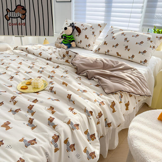 【A类双层纱大豆被】夏凉被可水洗夏被 柔软透气 四季适用 空调被夏季礼品被  商品图5