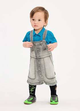 jnby  25年春款  牛仔背带长裤  YP3E11370