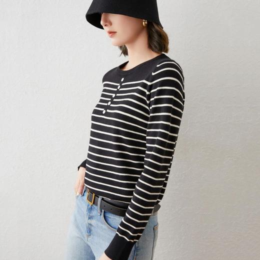 25 ＇s 秋季『旦茉赫本圆领针织衫』 法式极简 圆领不挑人 修饰颈部线条 舒适亲肤 商品图3