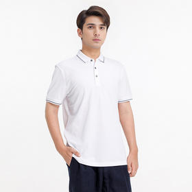 布兰施男装2025春夏7A抗菌翻领短袖