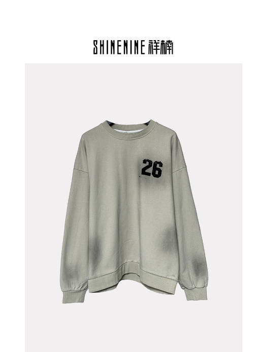 W436064230做旧洗水圆领卫衣 商品图0