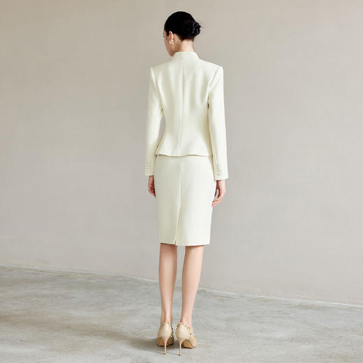 IWY/浅色职业西装套装女正装高级感无领西服外套时尚通勤职业工作服CS2227 商品图3