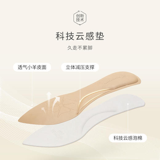 natursun浅口单鞋女鞋春季新品舒适圆头百搭网面蝴蝶结平底鞋N25158356 商品图2