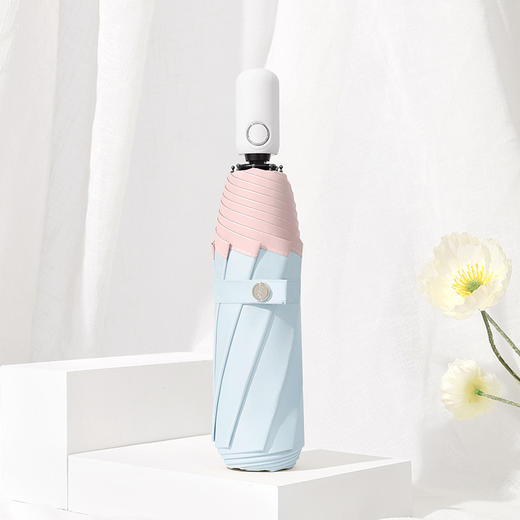 【全自动彩胶雨伞】冰淇凌配色 内外双色 晴雨两用 遮阳便携 防紫外线女折叠伞  商品图13