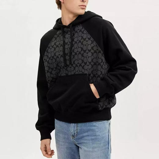 原单COACH/蔻驰奥莱款。经典标志连帽卫衣，100%棉。质量相当好！款式也很不错，经典LOGO设计，穿起来效果真心好看！
尺码S-XL，男女同款 商品图1