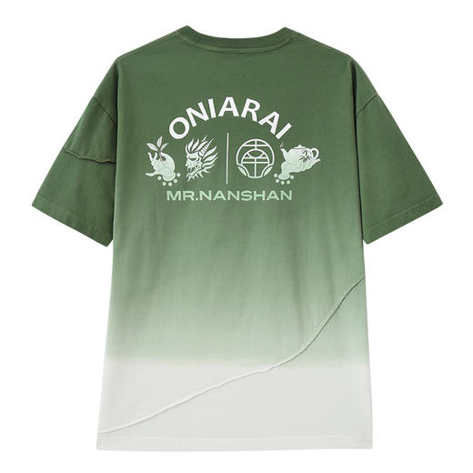 ONIARAI/鬼洗25春南山先生联名茶香吊染分割T恤男女同款 B840268 商品图4