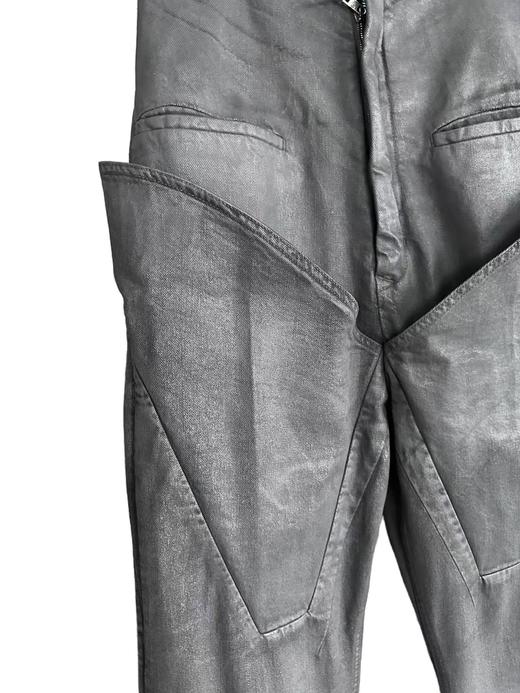 男款蜡面高腰阔腿裤长裤 商品图2