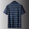 【桑蚕丝】【DPS】大依优型大码短袖POLO衫经典条纹翻领半袖体恤胖子宽松桑蚕丝中年男士 商品缩略图2