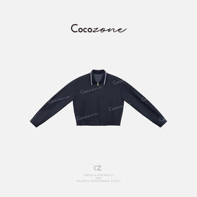 COCO ZONE 春季新款撞色翻领休闲女拉链外套CD2A0058