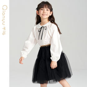 笛莎千与2025春季新款女童时尚长袖衬衫
