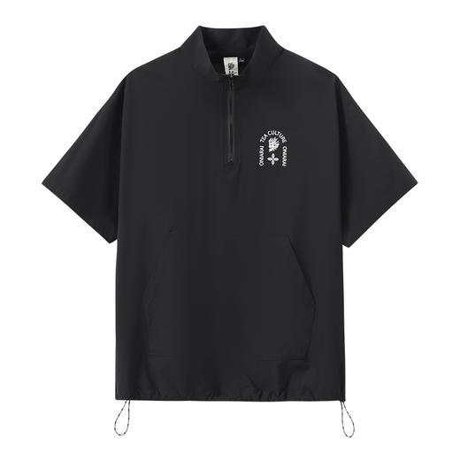 ONIARAI/鬼洗25春夏新品茶文化立领半拉链短袖衬衫男式 B740026 商品图4