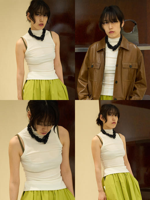 HIDEMI 【当当同款】节日系列天然黑曜石设计感不规则多层缠绕式项链 商品图2