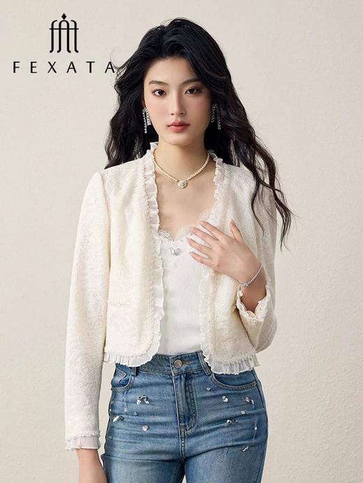 3楼FEXATA服饰(新百购) 都市浪漫绣花短款外套 商品图0