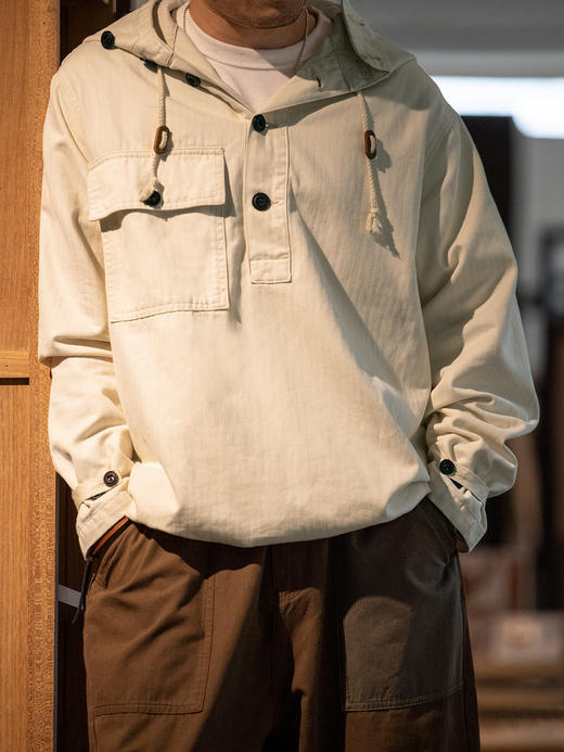 【二战风米白甲板服】海军防护连帽衫 商品图2