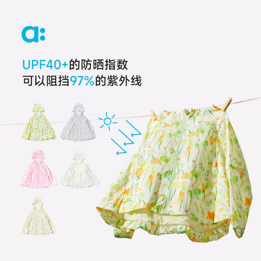 【春Vol.4】allblu幼岚【花仙子·水母防晒服】儿童防晒衣25春夏新款女童轻盈ZY 商品图2