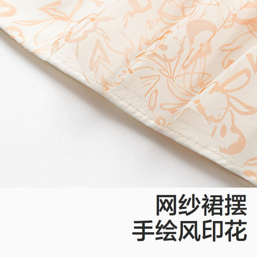 森马儿童连衣裙新款时尚洋气印花裙子夏季儿童女童飘逸网纱裙 商品图3