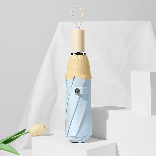 【全自动彩胶雨伞】冰淇凌配色 内外双色 晴雨两用 遮阳便携 防紫外线女折叠伞  商品图9