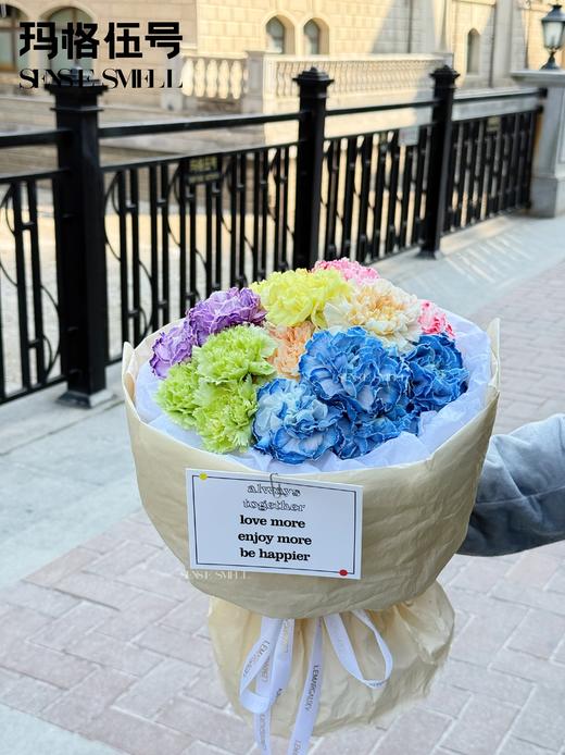 2025女神节花束——缤纷彩虹康乃馨 商品图5