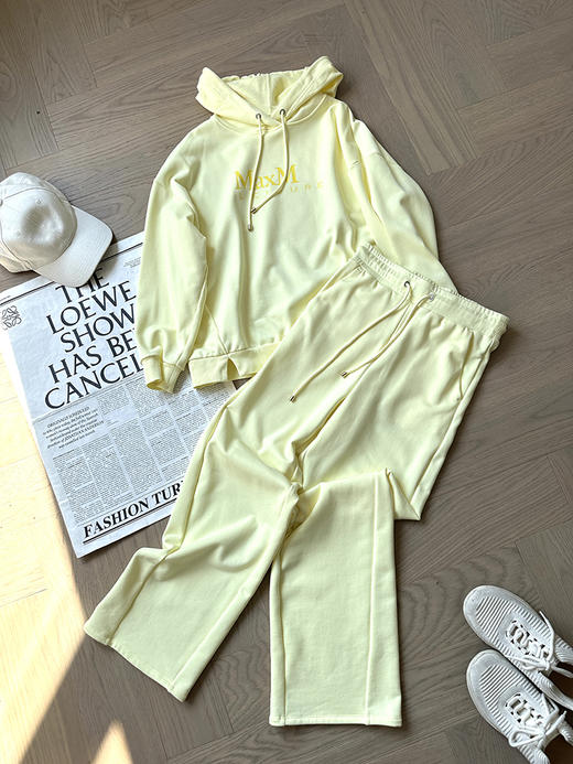 单品包邮 现货 THS-限时 max家 春梦大觉薄绿粉紫 M+leisur风帽卫衣/直筒长裤/慢跑裤 BI472 BJ3106 BJ3107 商品图10