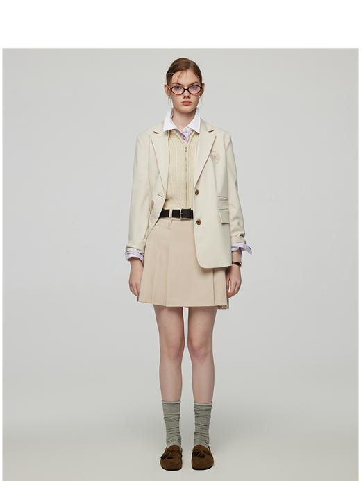 Teenie Weenie小熊字母西装外套女夏季女西服TTJK252302W 商品图2