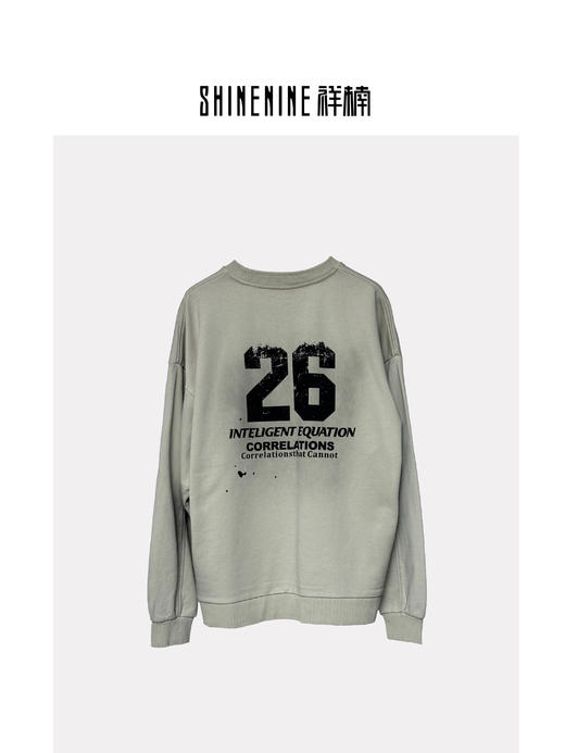 W436064230做旧洗水圆领卫衣 商品图1