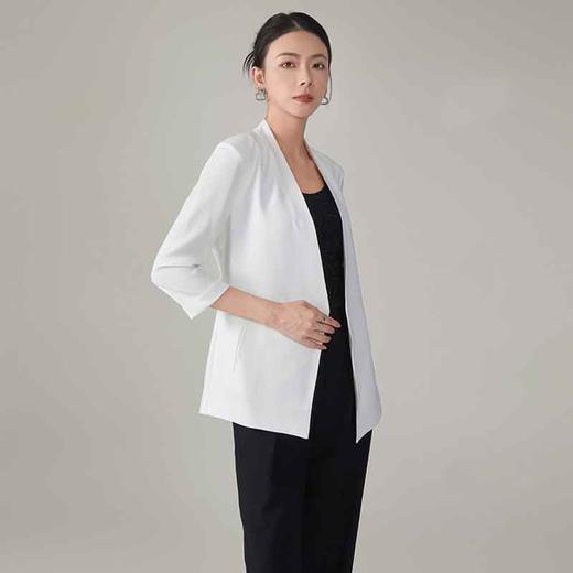 【自】全新升级【铂金会员404/天猫539/差价135】(15846) 洛诗琳春季新款高级感醋酸西装外套简约修身显瘦通勤小西服 商品图2